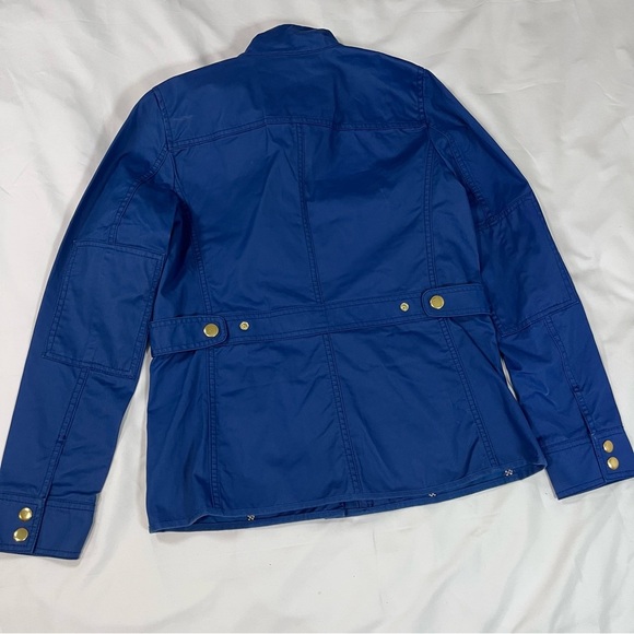 J. Crew Blue Utility Jacket with Gold Buttons - Picture 2 of 9